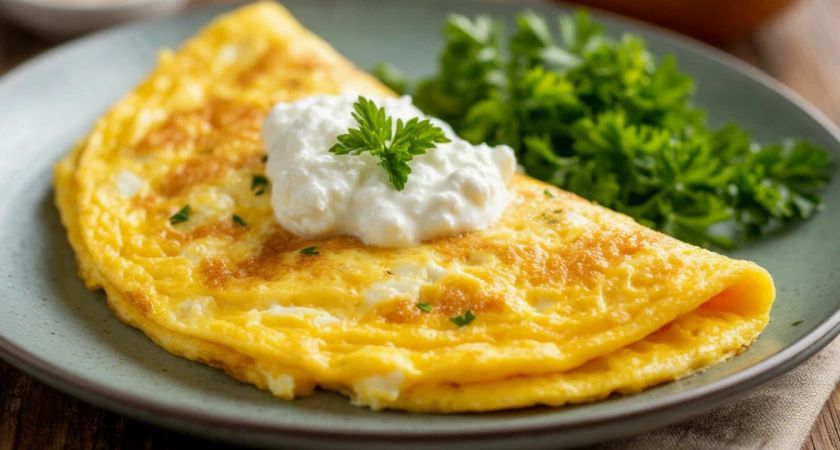 Творожный омлет: нежное начало дня